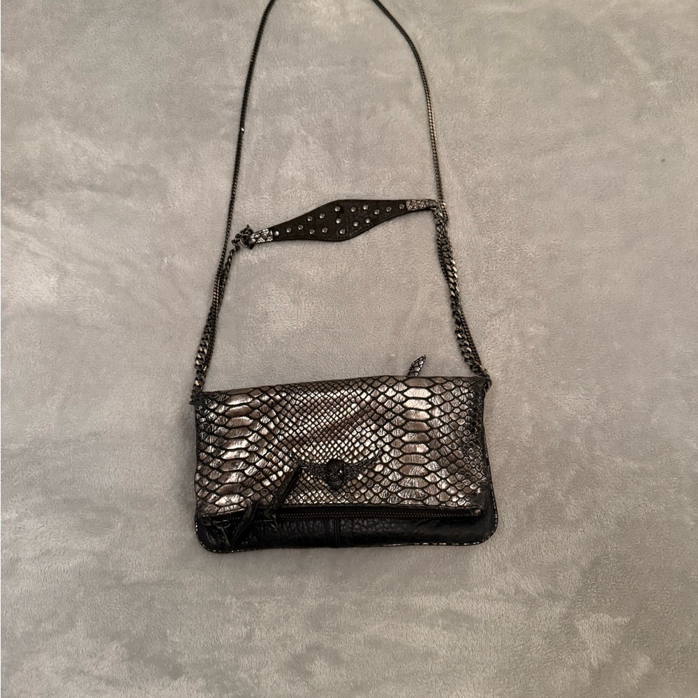 Zadig and Voltaire Chic Snakeskin Crossbody Bag